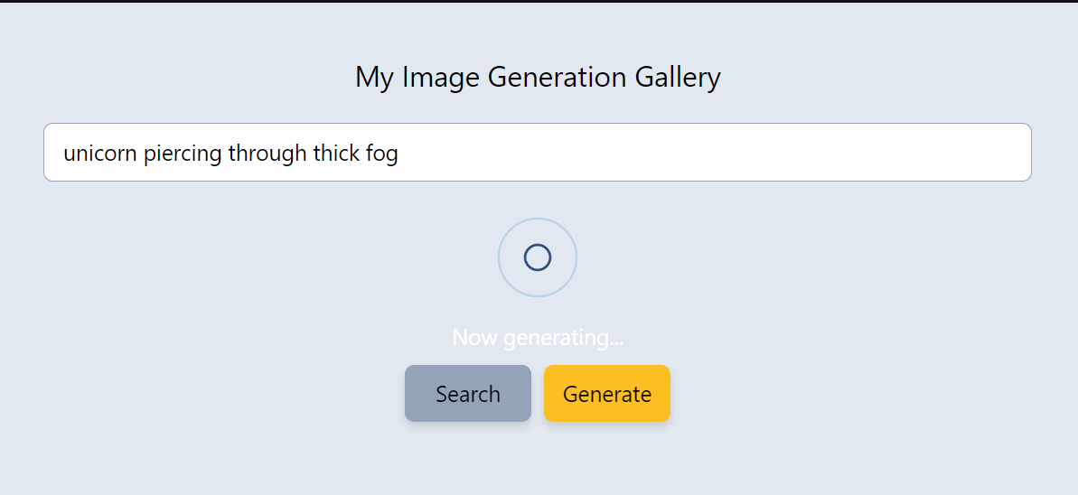 Figure 2: The Loading Indicator During Image Generation